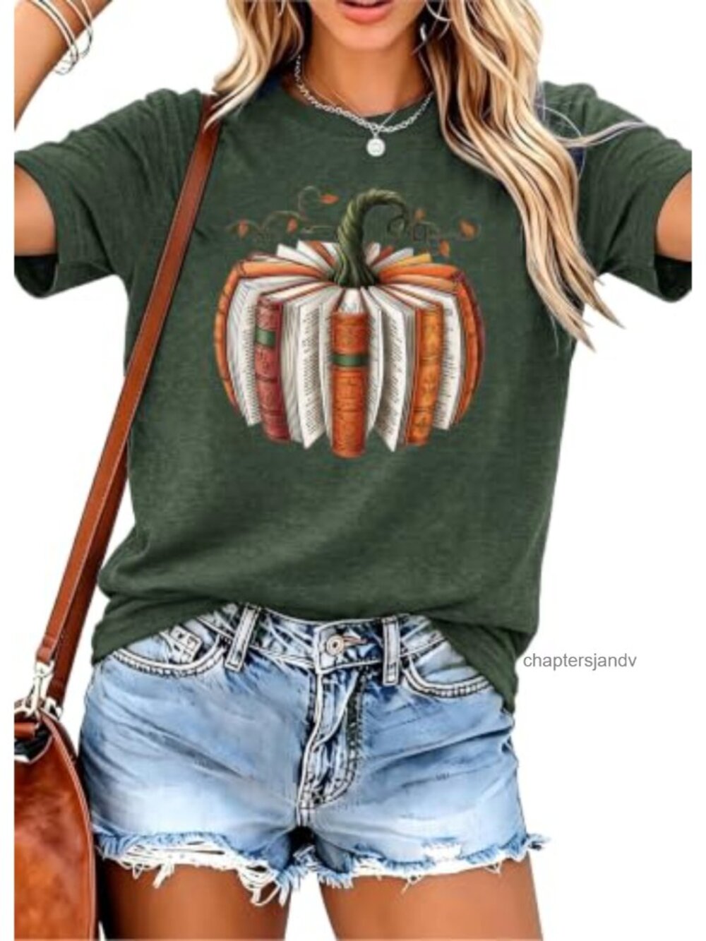 Women's Halloween Pumpkin Graphic Tee Leopard Print Crew Neck Fall Top